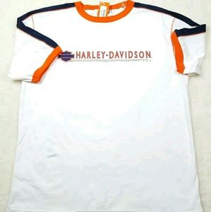Harley Davidson Motor Cycles 1998 Mens WHT Tshirt